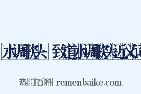 水调歌头·致道水调歌头近义词是什么意思的图片